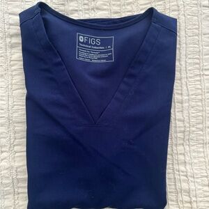 Figs Women's Navy Scrubs Top